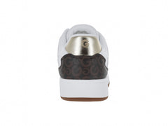 Tenis GBG Blanco, Chocolate y Dorado para Mujer