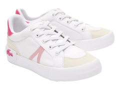 Tenis Lacoste Blanco y Rosa para Niña