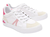 Tenis Lacoste Blanco y Rosa para Niña