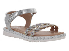 Sandalias Roze Plateadas para Niña