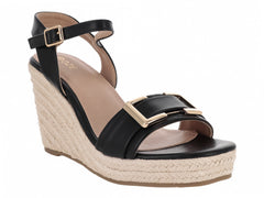 Sandalias ROZE de Cuña Color Negro para Mujer