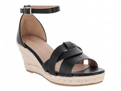 Sandalias Roze de Cuña Color Negro para Mujer