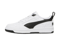 Tenis PUMA Rebound V6 Lo Blanco y Negro para Niño