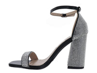 Sandalias Roze Negro con Cristales para Mujer