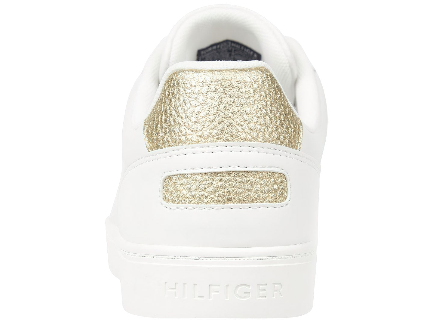 Tenis Tommy Hilfiger Essential Cupsole Blanco y Oro para Mujer