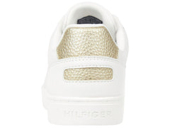 Tenis Tommy Hilfiger Essential Cupsole Blanco y Oro para Mujer