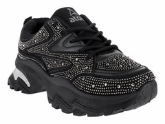 Tenis ATOK Negros con Plataforma para Mujer