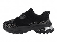 Tenis ATOK Negros con Plataforma para Mujer