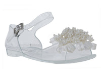 Sandalias Roze Transparentes Blancas para Niña