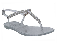Sandalias ROZE Transparentes con Brillos para Mujer