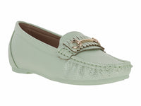 Zapatos Mocasines Roze Color Verde para Mujer