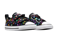 Tenis Converse Chuck Taylor 2V Negro y Blanco para Niña