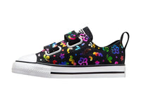 Tenis Converse Chuck Taylor 2V Negro y Blanco para Niña
