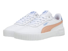 Tenis PUMA Carina 2.0 Blanco con Rosa y Azul para Niña