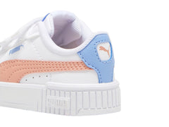 Tenis PUMA Carina 2.0 Blanco, Rosa y Azul para Niña