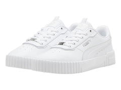 Tenis PUMA Carina 2.0 Lux Blanco y Plata para Mujer