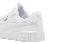 Tenis PUMA Carina 2.0 Lux Blanco y Plata para Mujer