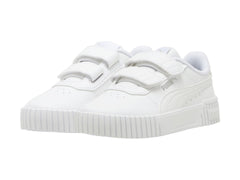 Tenis PUMA Carina 2.0 V Blanco y Plata para Niña