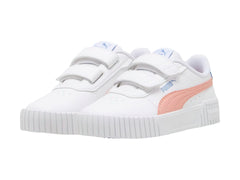 Tenis PUMA Carina 2.0 V Blanco, Rosa y Azul para Niña