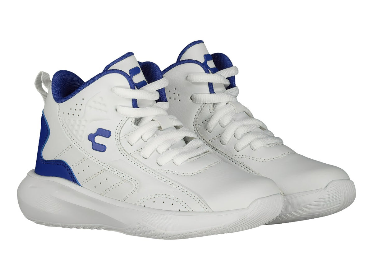 Tenis Charly de Baloncesto Blanco y Azul para Niño