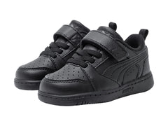 Tenis PUMA Rebound V6 Lo Negro y Gris para Niño
