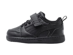 Tenis PUMA Rebound V6 Lo Negro y Gris para Niño