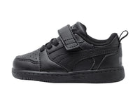 Tenis PUMA Rebound V6 Lo Negro y Gris para Niño