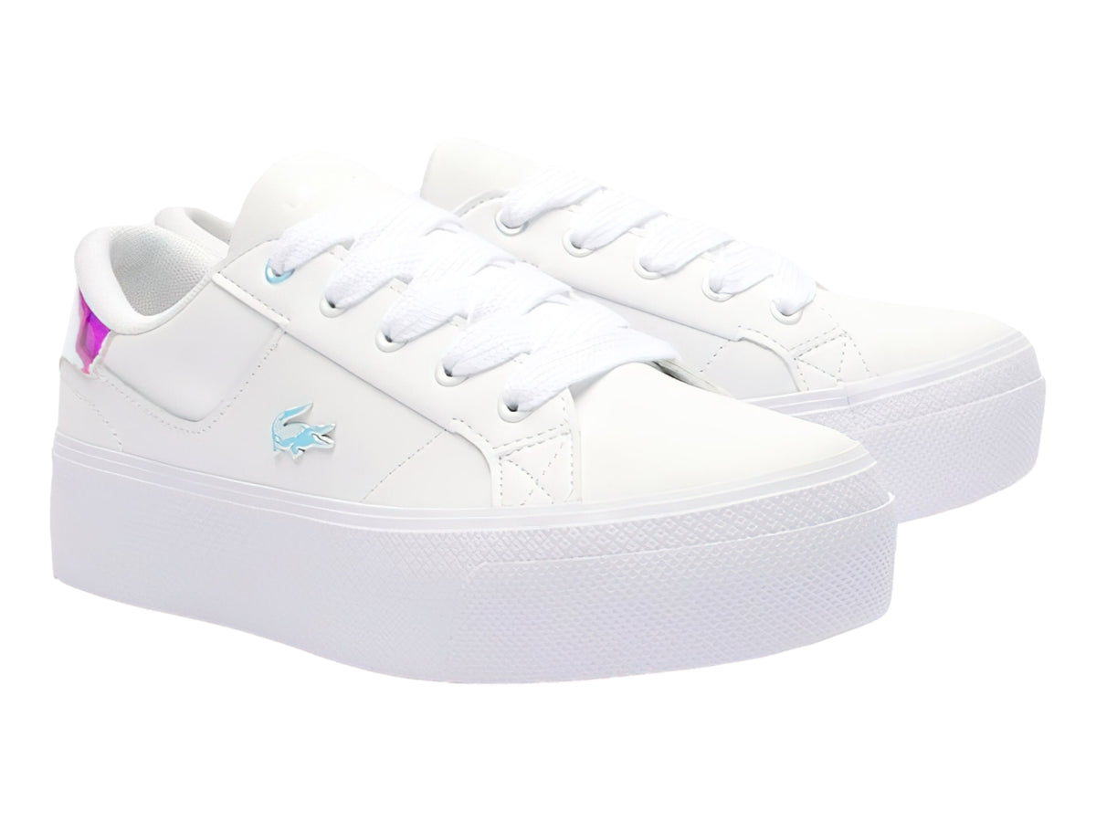 Tenis Lacoste Ziane Platform Blanco y Rosa para Mujer