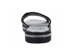 Sandalias Casuales Luna Rosa Negro Plata para Mujer