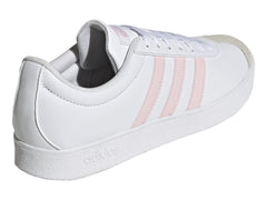Tenis Adidas VL Court Base Blanco y Rosa para Mujer