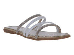 Sandalias Luna Rosa Blanco y Plata para Mujer