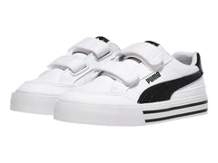 Tenis PUMA Court Classic Vulc Blanco y Negro para Niño