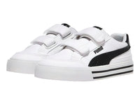 Tenis PUMA Court Classic Vulc Blanco y Negro para Niño