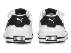 Tenis PUMA Court Classic Vulc Blanco y Negro para Niño