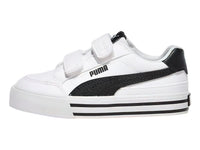 Tenis PUMA Court Classic Vulc Blanco y Negro para Niño