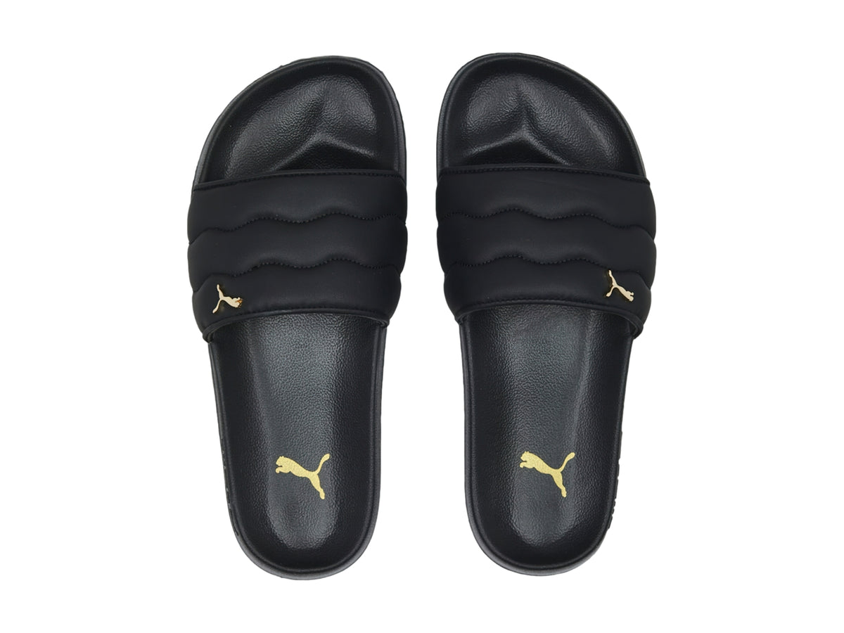Sandalias PUMA Leadcat 2.0 Puffy Negro y Dorado para Mujer