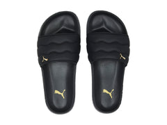 Sandalias PUMA Leadcat 2.0 Puffy Negro y Dorado para Mujer