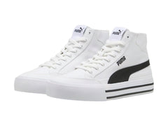 Tenis PUMA Court Classic Vulc Mid Blanco y Negro para Hombre