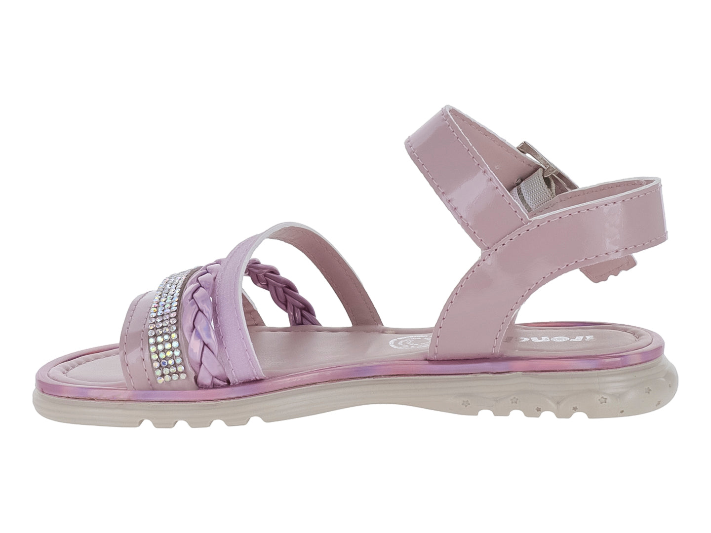 Sandalias Trencitas Morado Charol para Niña