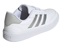Tenis Adidas Courtblock Blancos con Plata para Mujer