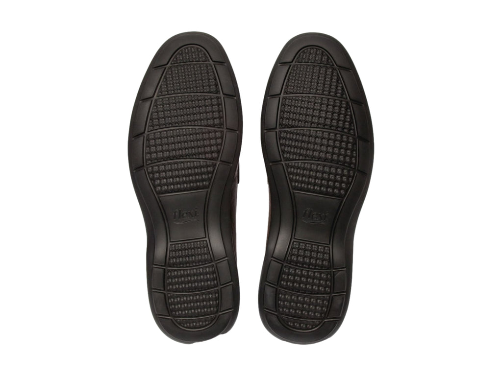 Zapatos Flexi Mocasin Cafe Caballero 418201 Para Hombre