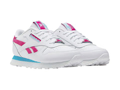 Tenis Reebok Classic Leather Blanco, Rosa y Azul para Niña