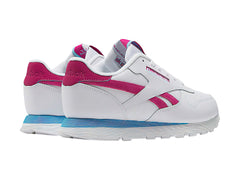 Tenis Reebok Classic Leather Blanco, Rosa y Azul para Niña
