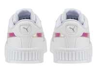 Tenis PUMA Carina 2.0 Holo Blanco y Plata para Niña
