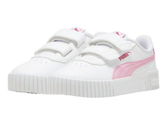 Tenis PUMA Carina 2.0 V Blanco y Rosa para Niña