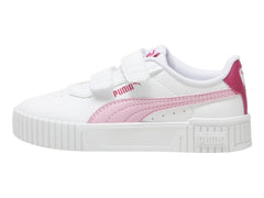 Tenis PUMA Carina 2.0 V Blanco y Rosa para Niña