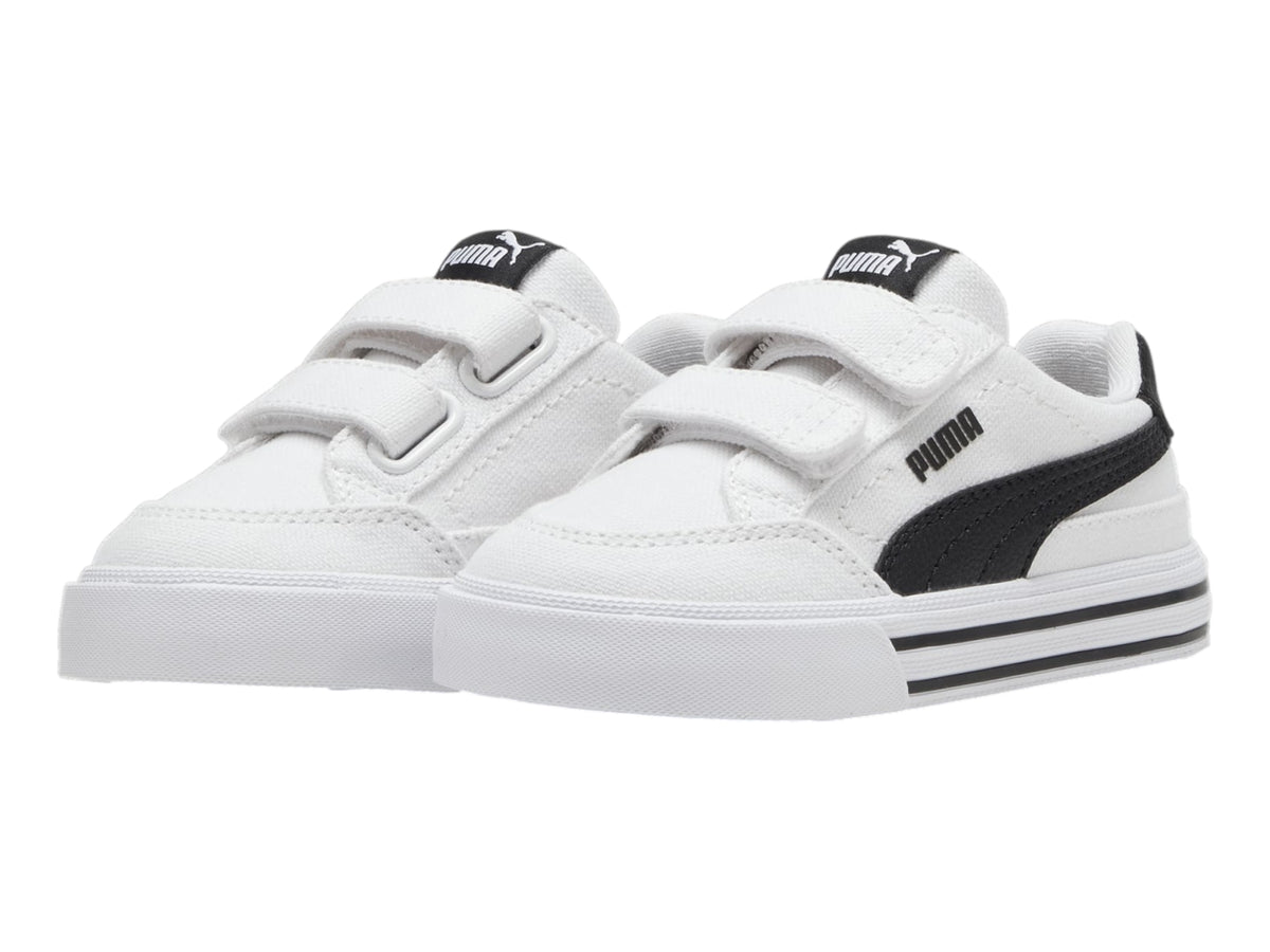 Tenis PUMA Court Classic Vulc Blanco y Negro para Niño