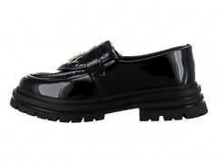 Mocasines Platini de Charol Negro para Mujer