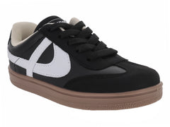 Tenis Panam Negro con Blanco para Niño
