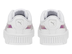 Tenis PUMA Carina 2.0 Holo Blanco y Plata para Niña